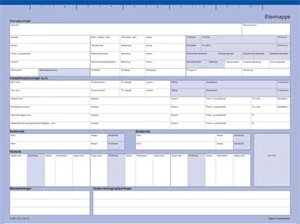 Elevmappe blå m/oplysninger