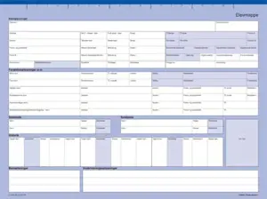 Elevmappe blå m/oplysninger