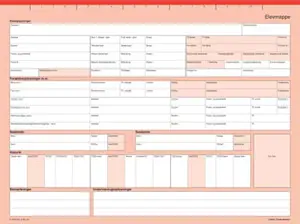 Elevmappe rød m/oplysninger